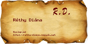 Réthy Diána névjegykártya
